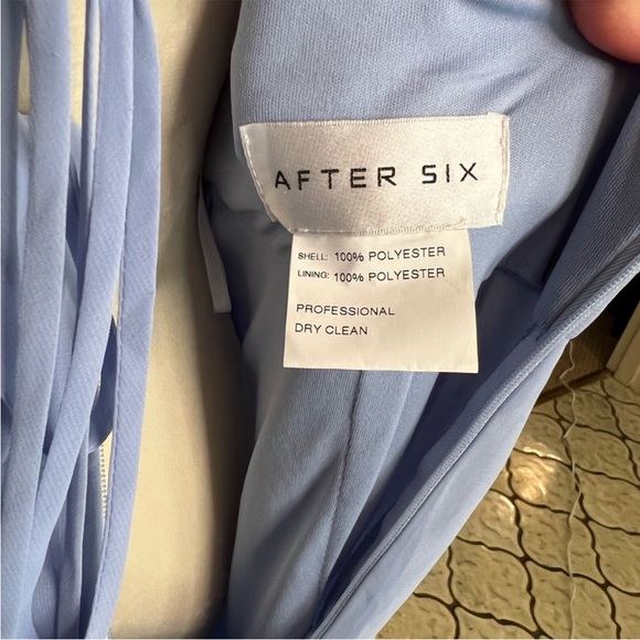 NWT After Six Convertible Tie Evening Gown, Sky Blue, Size 12 - Picture 11 of 12